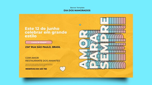 Dia dos namorados 旗<unk>設計模板