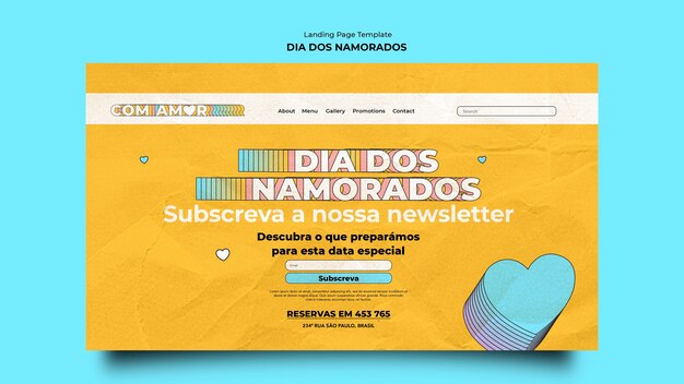 Dia dos namorados 登陆页面设计模板