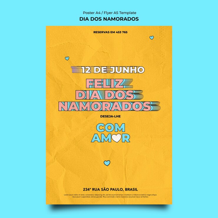 免費 PSD dia dos namorados海报设计模板