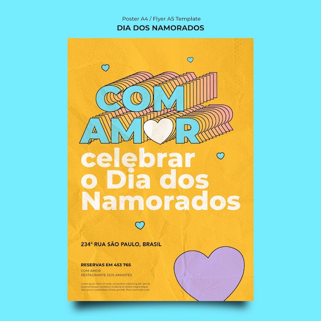 Dia dos namorados海报设计模板