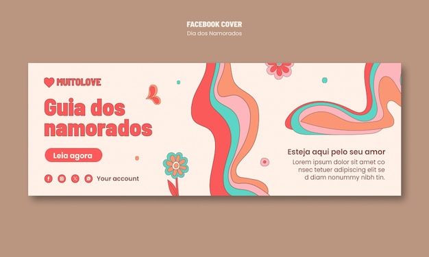 Free PSD dia dos namorados template design