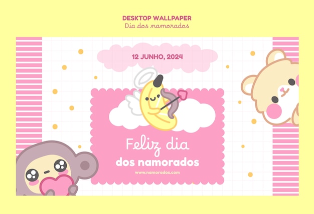 Free PSD dia dos namorados template design