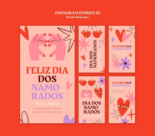 Free PSD dia dos namorados template design