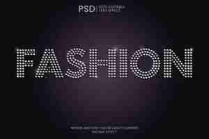 Free PSD diamond strass text effect