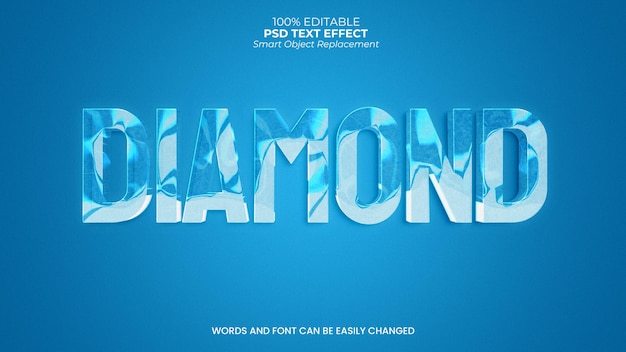 Diamond text effect