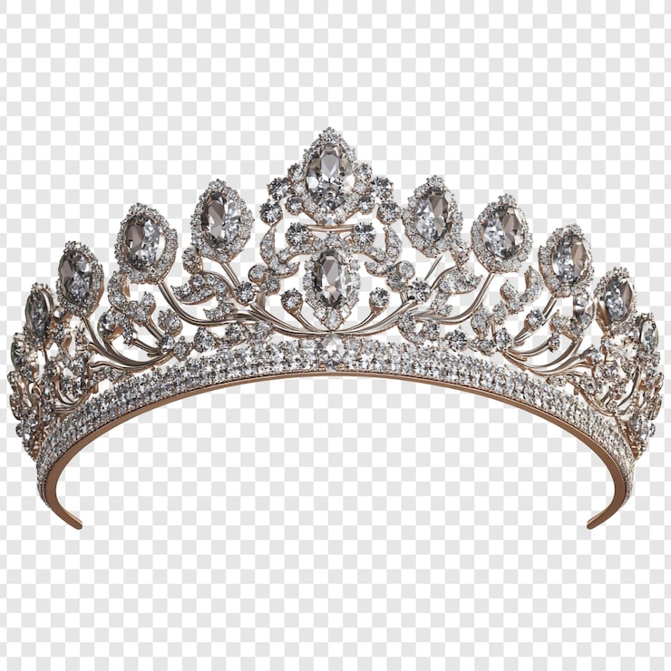 Free PSD diamond tiara crown a majestic headpiece of sparkling gems and gold