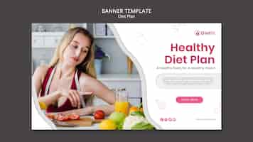 Free PSD diet plan banner template