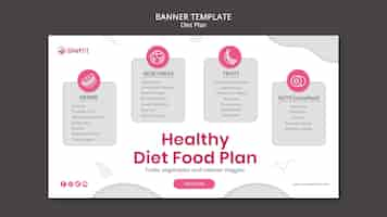 Free PSD diet plan template banner