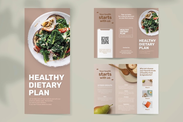 Dietary program brochure template psd