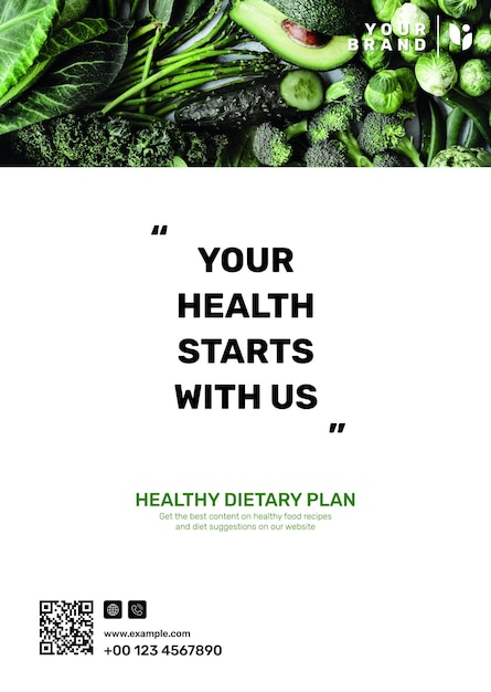 Dietary program poster template psd