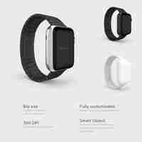 Free PSD different smartwatches set