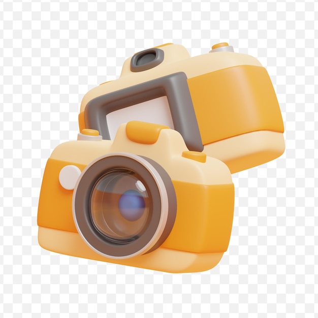 디지털 카메라 아이콘 격리 된 3d 렌더링 그림