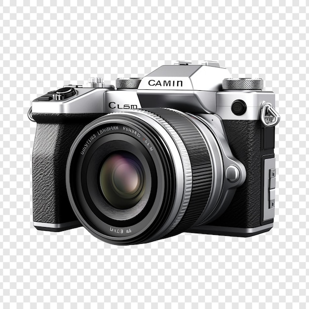 Digital camera isolated on transparent background