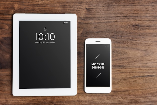 Free PSD digital devices screen mockup template