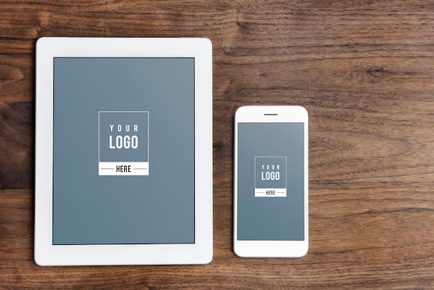 Digital devices screen mockup template