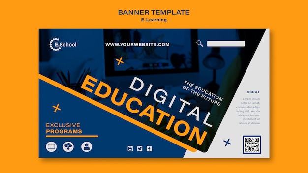 Digital education banner template