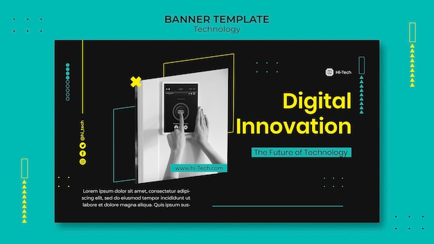 Digital innovation banner template