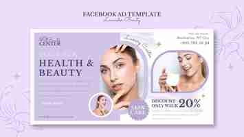 Free PSD digital lavender facebook  template