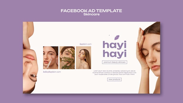 Free PSD digital lavender facebook  template