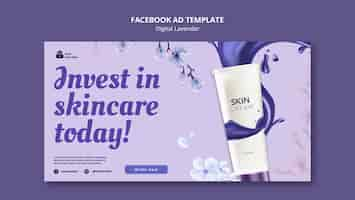 Free PSD digital lavender facebook template