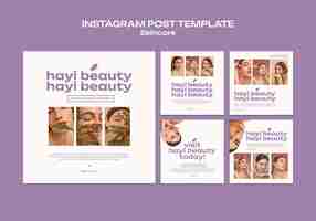 Free PSD digital lavender instagram posts