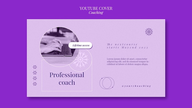 Free PSD digital lavender youtube cover