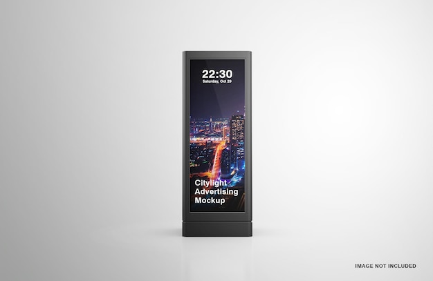 Digital led city light advertising mockup