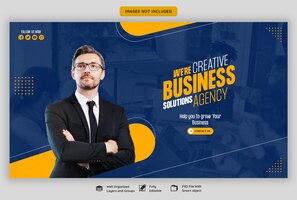 digital marketing agency and corporate web banner template