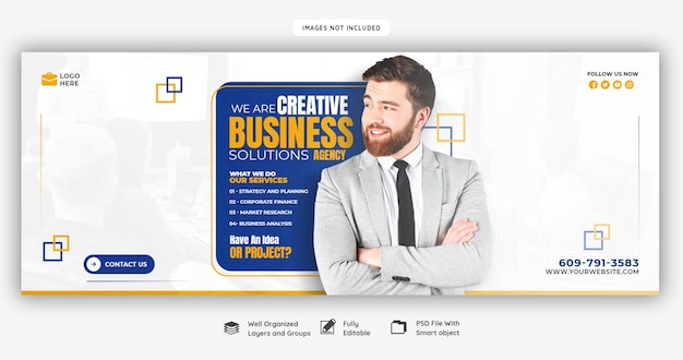 digital marketing agency and corporate facebook cover template