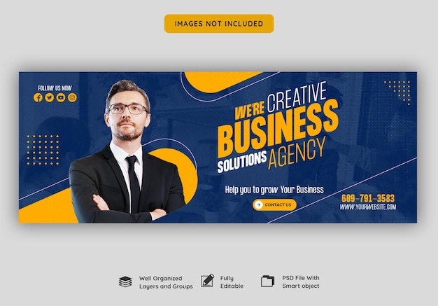 Digital marketing agency and corporate facebook cover template Free Psd