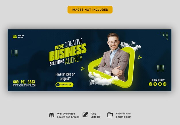 Digital marketing agency and corporate facebook cover template