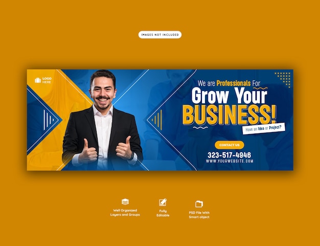 Digital marketing agency and corporate facebook cover template