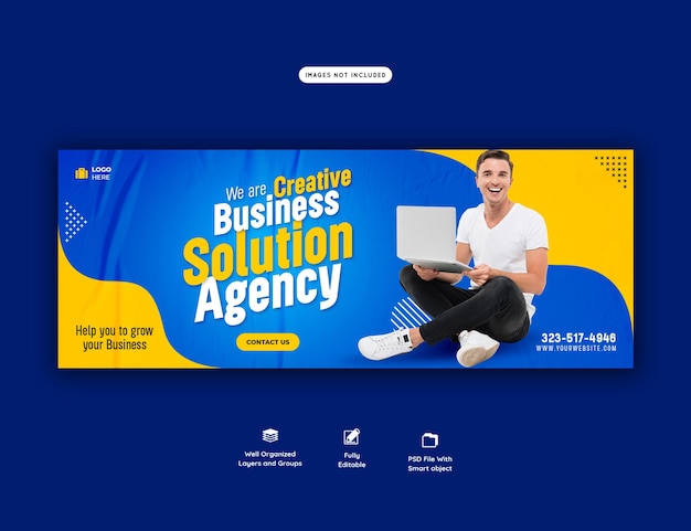 Digital marketing agency and corporate facebook cover template