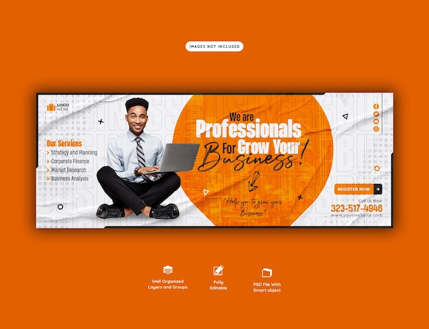 Free PSD digital marketing agency and corporate facebook cover template