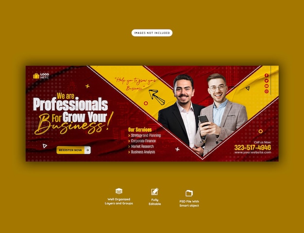 Free PSD digital marketing agency and corporate facebook cover template