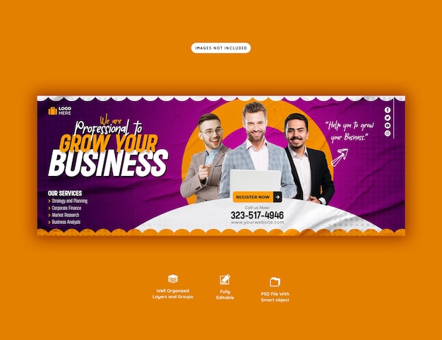 Digital marketing agency and corporate facebook cover template