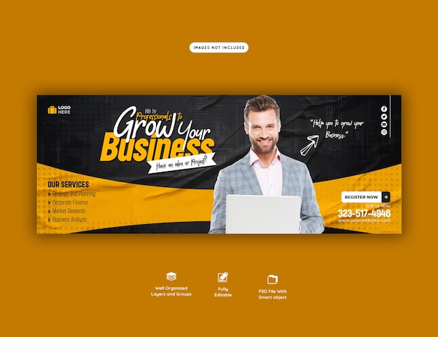 Digital marketing agency and corporate facebook cover template