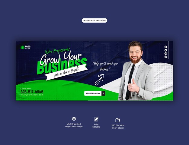 Digital marketing agency and corporate facebook cover template