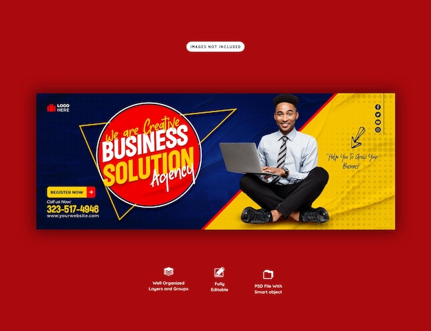 Free PSD digital marketing agency and corporate facebook cover template