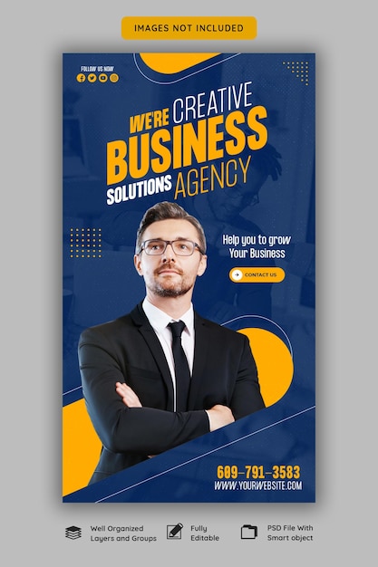 Digital marketing agency and corporate facebook and Instagram story template