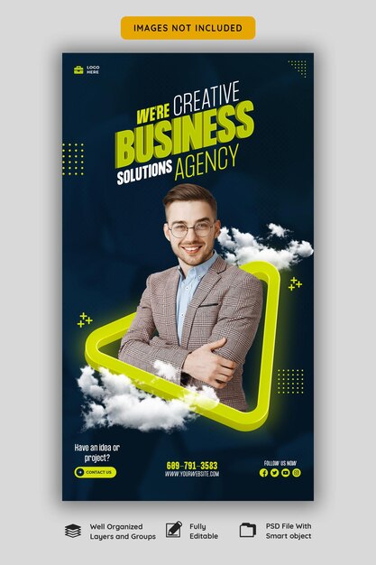 Digital marketing agency and corporate facebook and Instagram story template