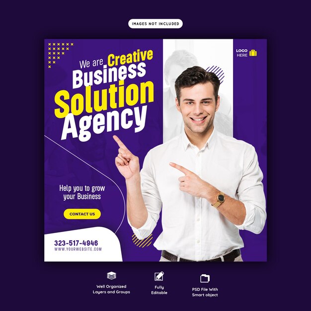 digital marketing agency and corporate social media post template