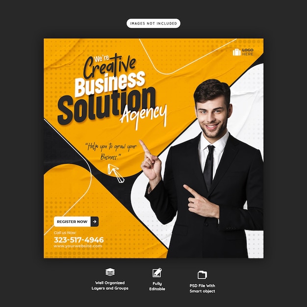 Digital marketing agency and corporate social media post template