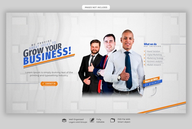 Digital Marketing Agency and Corporate Web Banner Template