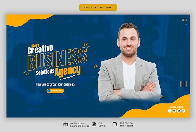 Digital marketing agency and corporate web banner template
