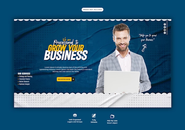 Digital marketing agency and corporate web banner template