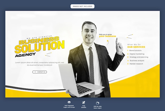 Digital marketing agency and corporate web banner template