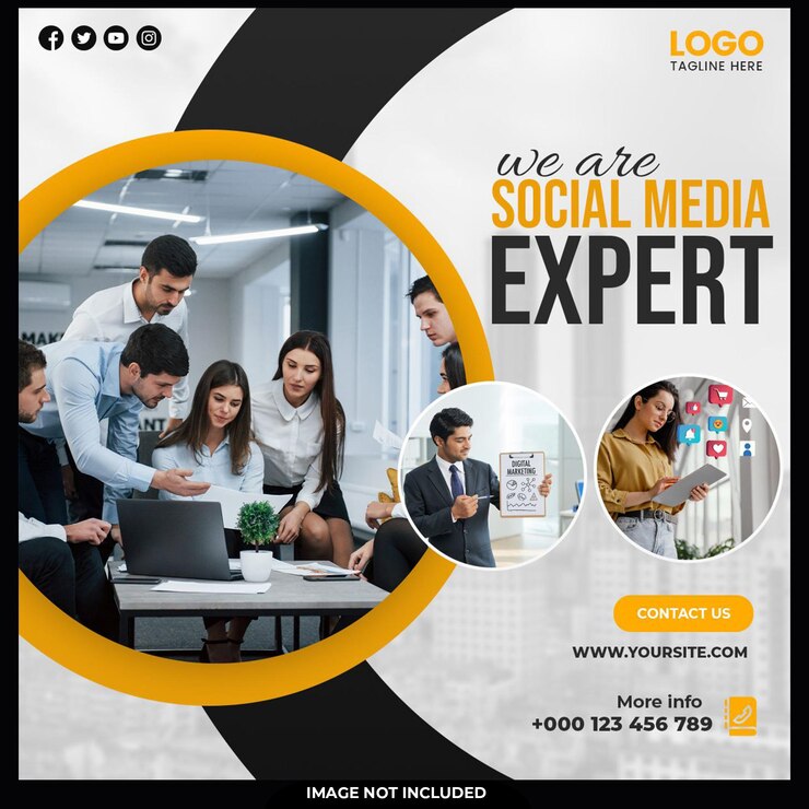 Free PSD digital marketing agency social media post design