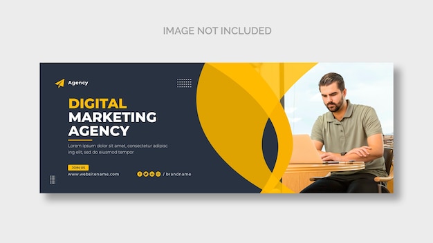 Free PSD digital marketing corporate facebook cover template