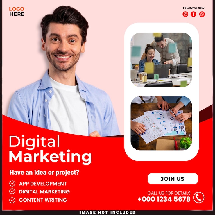 Free PSD digital marketing corporate social media and agency banner or instagram post template